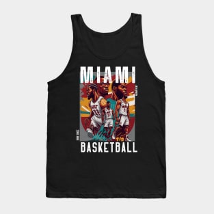 Miami heat basketball  vector graphic design Tank Top